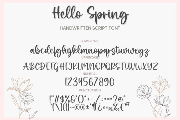 Hello Spring Font Poster 6
