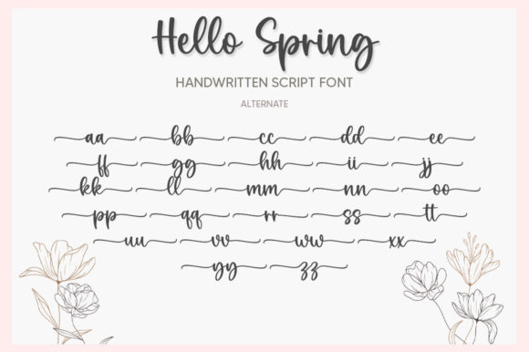 Hello Spring Font Poster 7