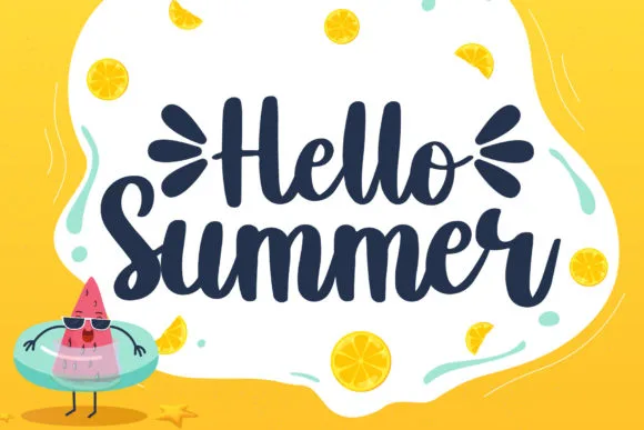 Hello Summer Font Hello Summer Font Poster 1