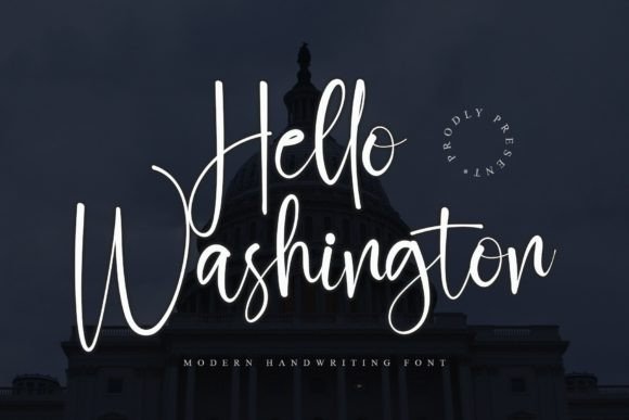 Hello Washington Font Poster 1