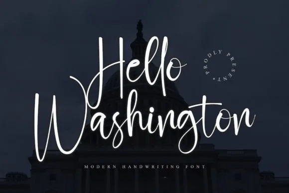 Hello Washington Font Hello Washington Font Poster 1
