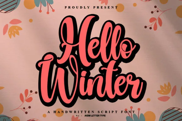 Hello Winter Font Hello Winter Font Poster 1