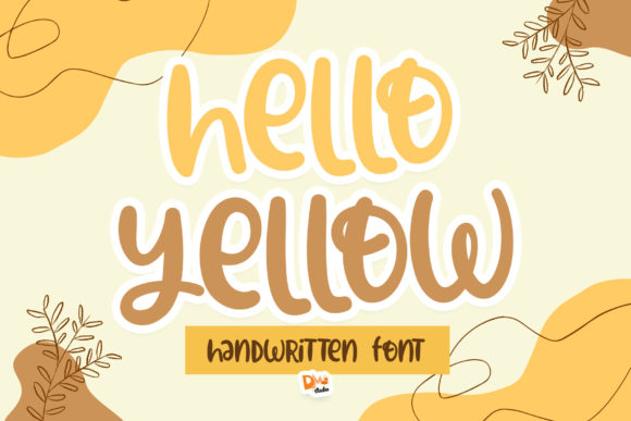 Hello Yellow Font Poster 1