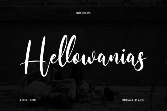 Hellowanias Script Font Poster 1