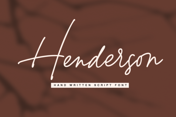 Henderson Script Font Poster 1