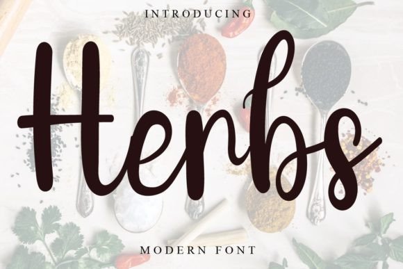Herbs Font Poster 1