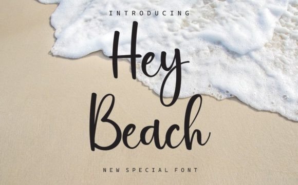 Hey Beach Font Poster 1