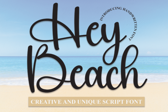 Hey Beach Font Poster 1