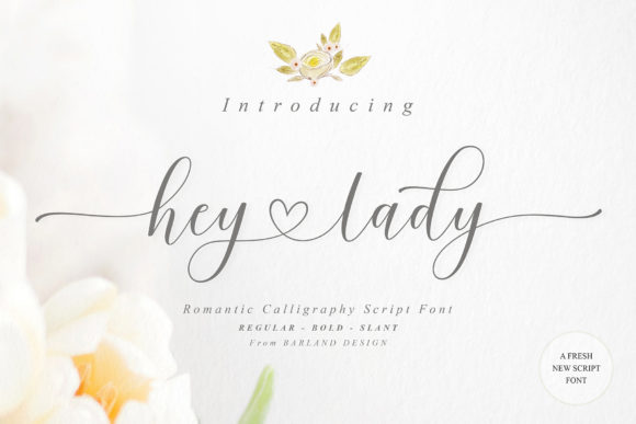 Hey Lady Script Font Poster 1