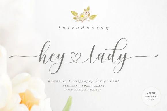 Hey Lady Script Font Poster 1