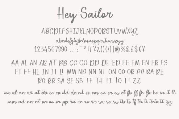 Hey Sailor Font Poster 2