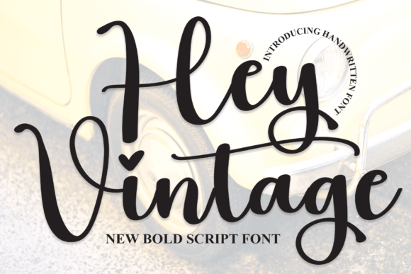 Hey Vintage Font Poster 1