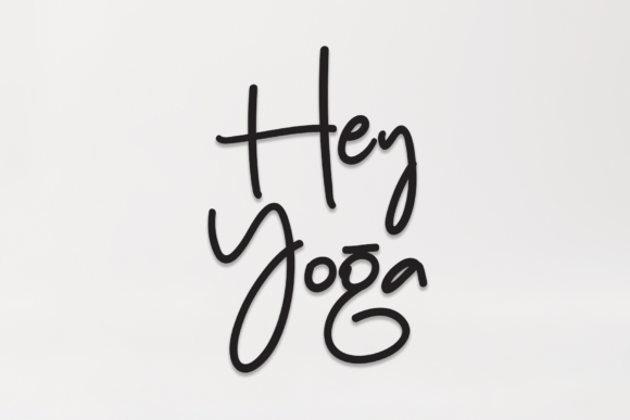 Hey Yoga Font Poster 1