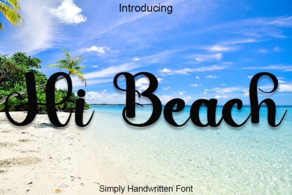 Hi Beach Font Poster 1