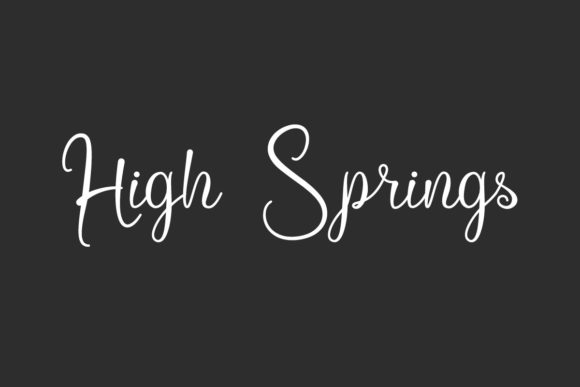 High Springs Font Poster 1