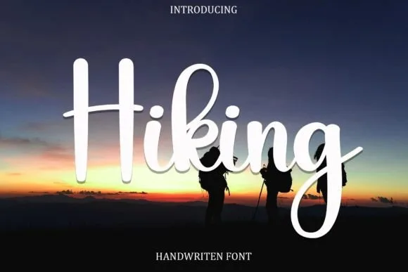 Hiking Font Poster 1