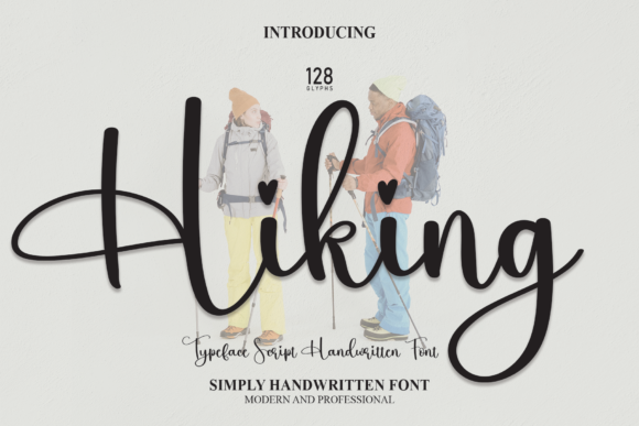 Hiking Font Poster 1