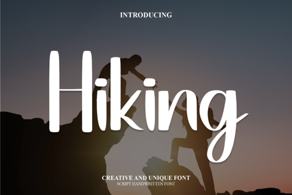 Hiking Font Poster 1