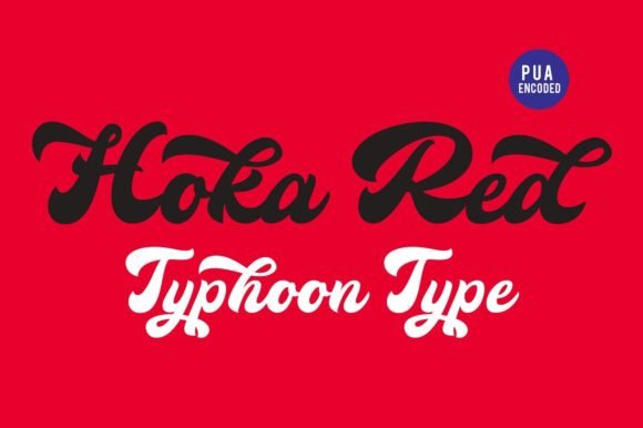 Hoka Red Font