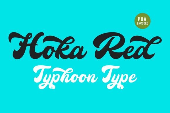 Hoka Red Font Poster 2