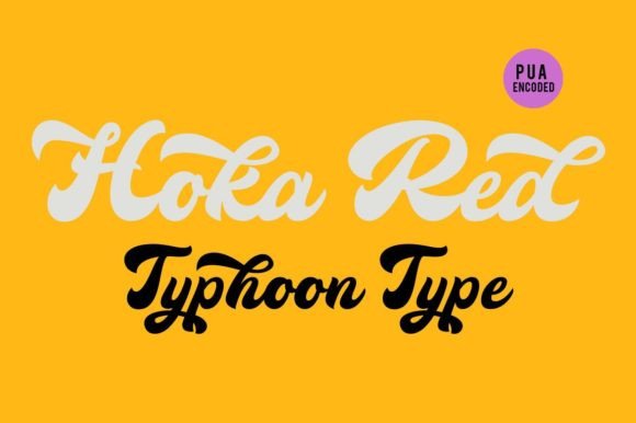 Hoka Red Font Poster 3