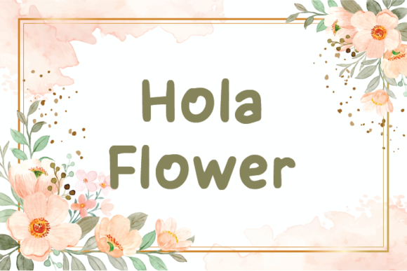 Hola Flower Font Poster 1
