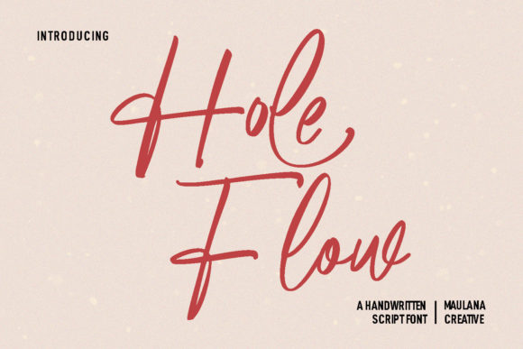 Hole Flow Font
