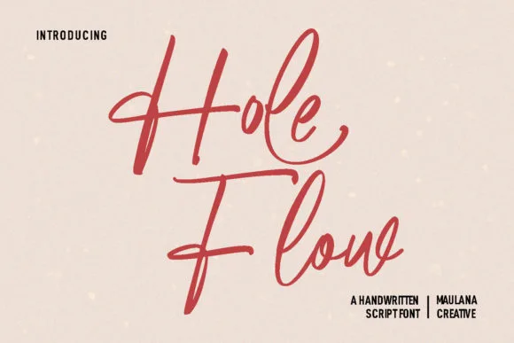 Hole Flow Font Hole Flow Font Poster 1