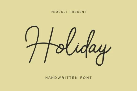 Holiday Font Holiday Font Poster 1