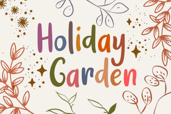 Holiday Garden Font Poster 5