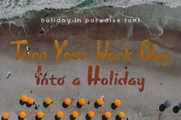 Holiday in Paradise Font Poster 3