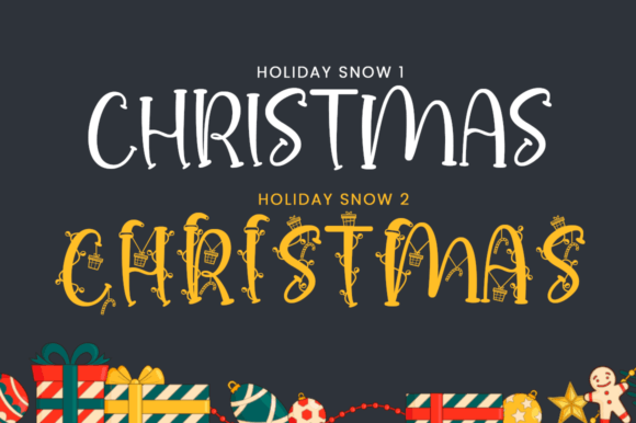 Holiday Snow Font Poster 3