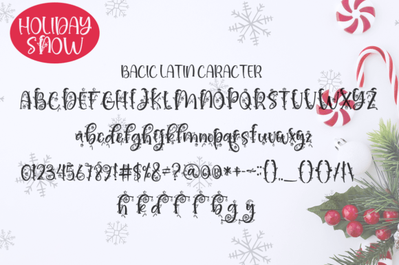 Holiday Snow Font Poster 6