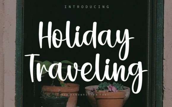 Holiday Traveling Font Poster 1