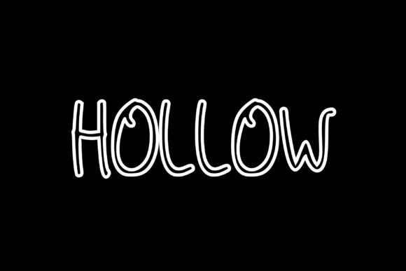 Hollow Font Poster 1