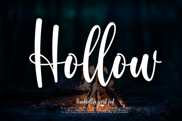 Hollow Font Poster 1