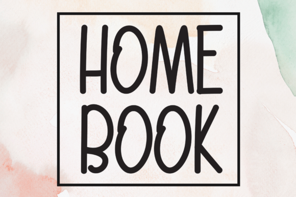 Home Book Font Poster 1