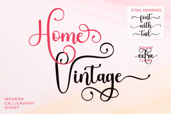 Home Vintage Font Poster 1