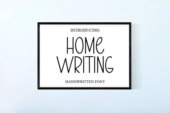 Home Writing Font Poster 1