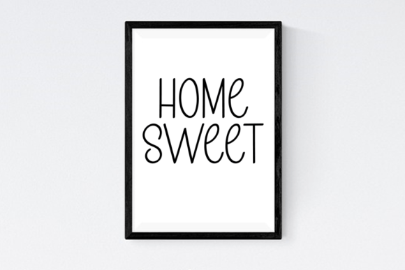 Home Writing Font Poster 3