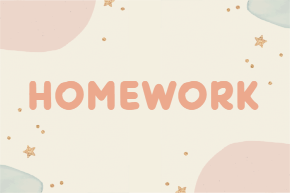 Homework Font Poster 1