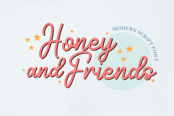 Honey and Friends Font Poster 1