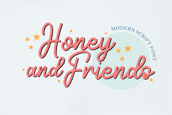 Honey and Friends Font Honey and Friends Font Poster 1