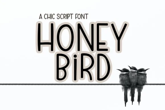 Honey Bird Font Poster 1
