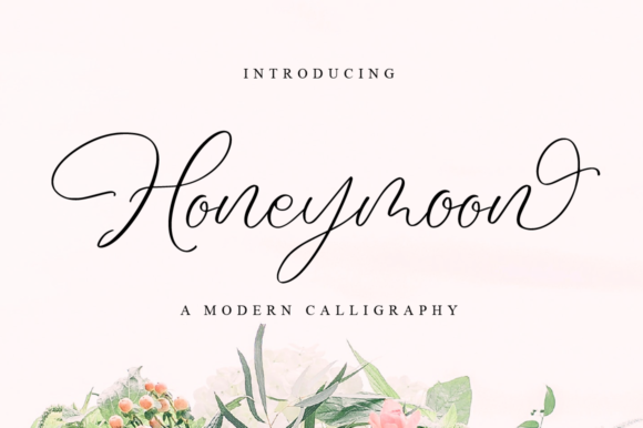 Honeymoon Font Poster 1