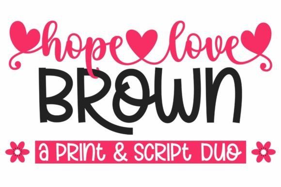 Hope Love Brown Duo Font Poster 1