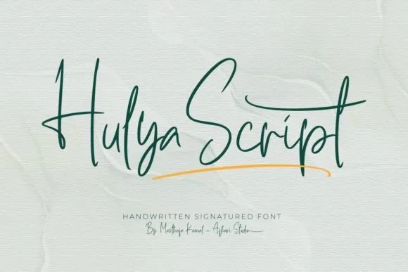 Hulya Script Font Hulya Script Font Poster 1
