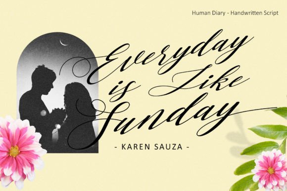 Human Diary Font Poster 8