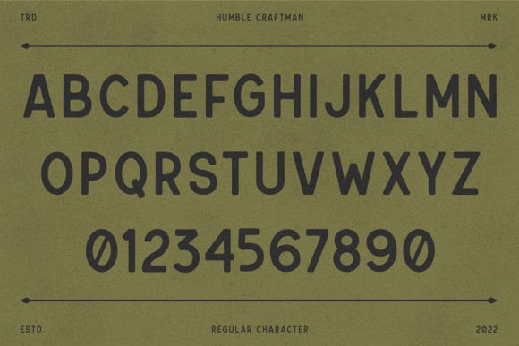 Humble Craftman Font Poster 12