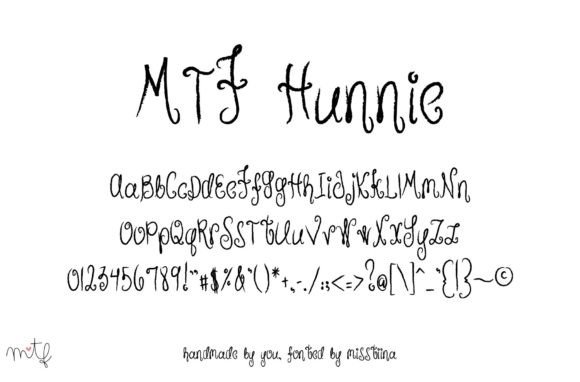Hunnie Font Poster 1
